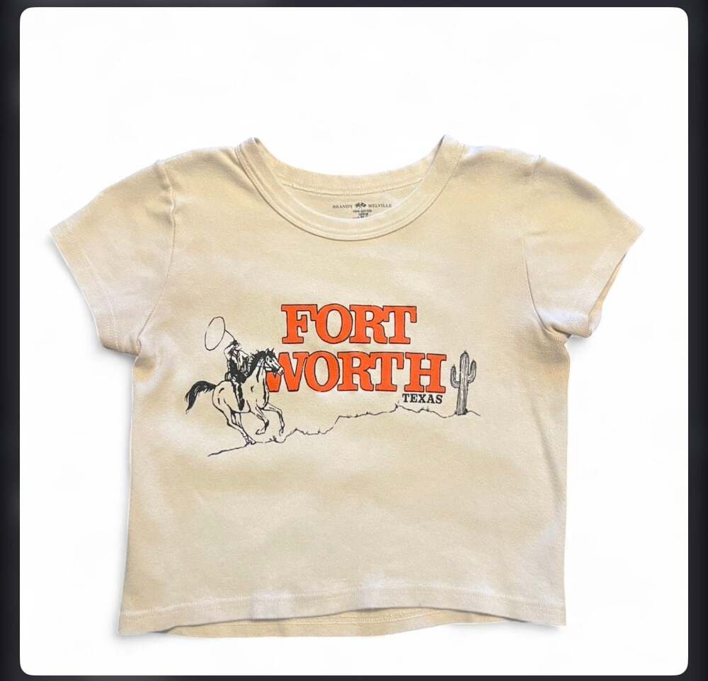 Brandy Melville Fort Worth Texas Ashlyn Baby Tee Crop Top